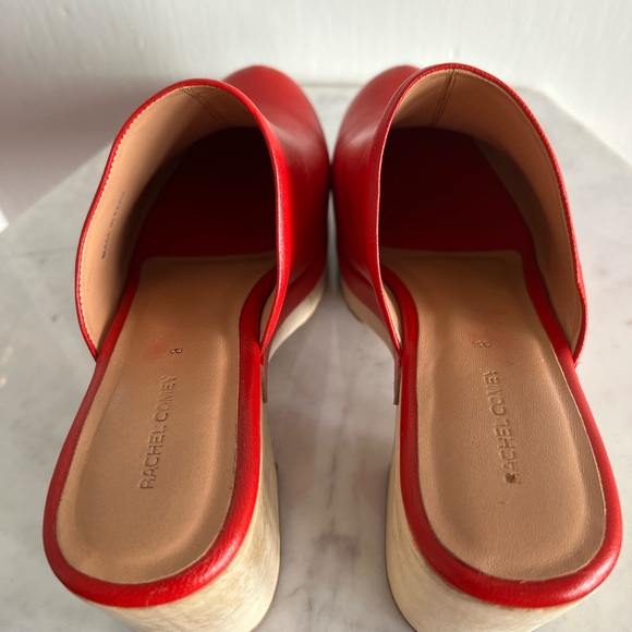 Rachel Comey Bose Red Leather Clog Size 8 Worn Once - Picture 6 of 11